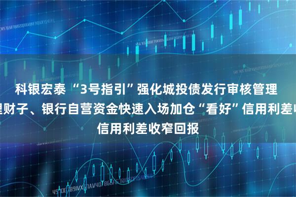 科银宏泰 “3号指引”强化城投债发行审核管理 保险、理财子、银行自营资金快速入场加仓“看好”信用利差收窄回报