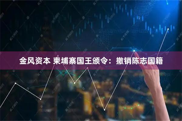 金风资本 柬埔寨国王颁令：撤销陈志国籍